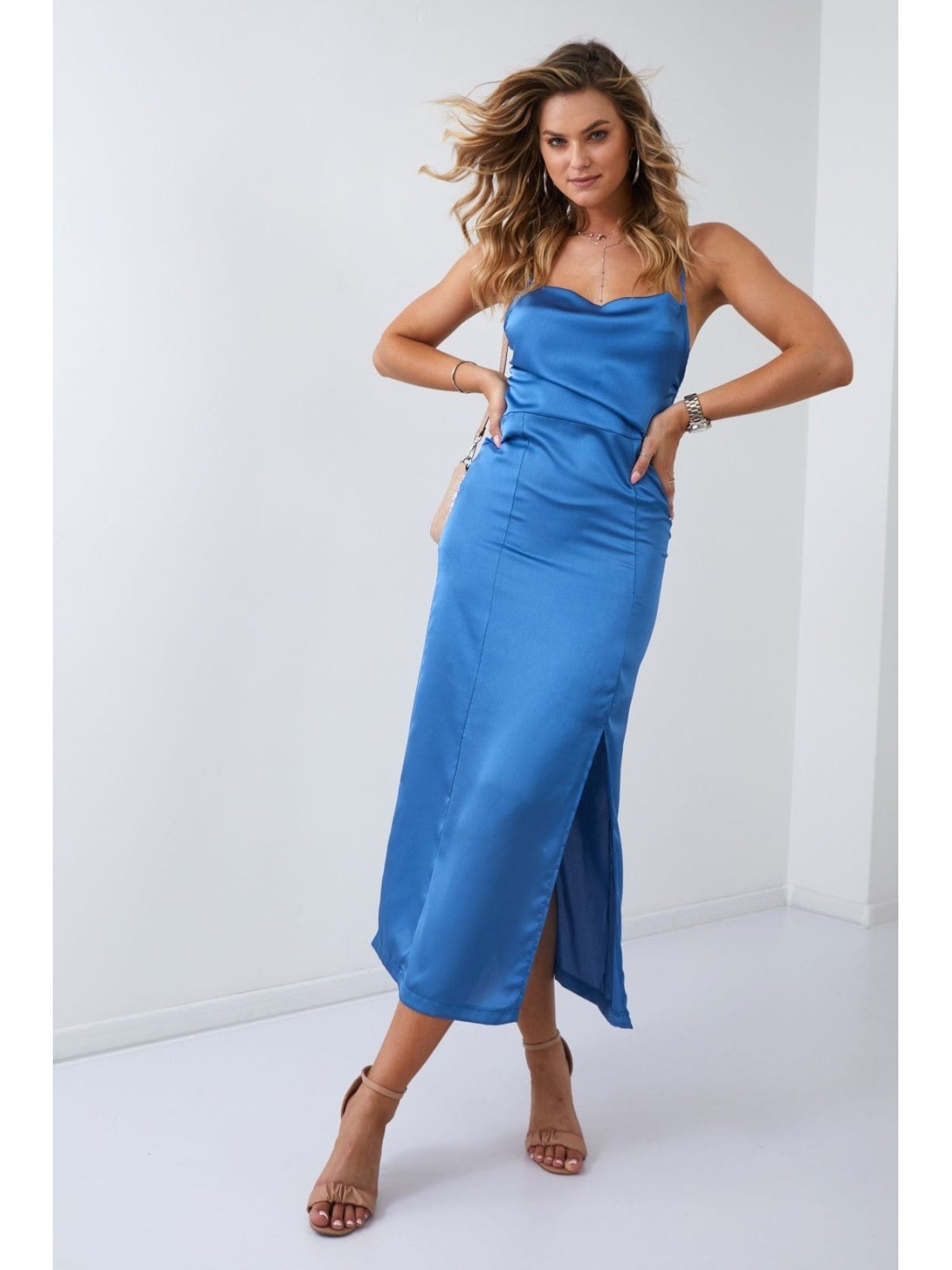 Rochie senzuala cu spate deschis indigo FG644 - Magazin online - Boutique